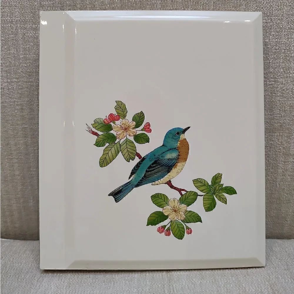 Otagiri Lacquerware Bluebird Floral Photo Album Memory Scrapbook Vintage